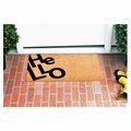 Configuracion 30 x 48 in. Angle Hello Rectangular Doormat Natural & Black CO3357265